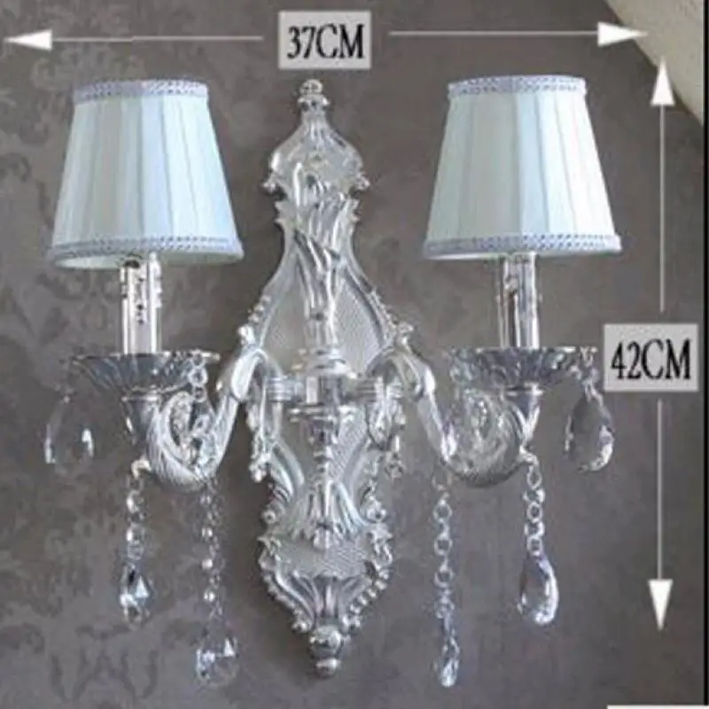 Бар Винтажный серебряный настенный светильник Свеча Освещение большой кофейный