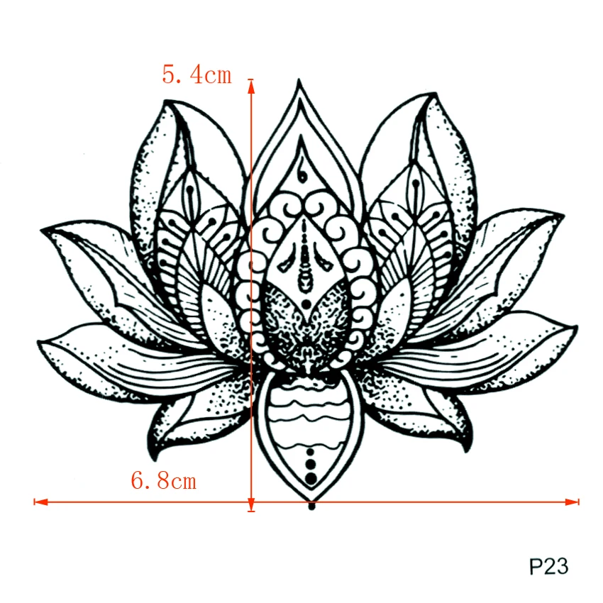 Lotus, водостойкая временная татуировка, наклейка, цветок, поддельные татуировки для мужчин и женщин, Harajuku Beaty, цветок, тату, наклейка
