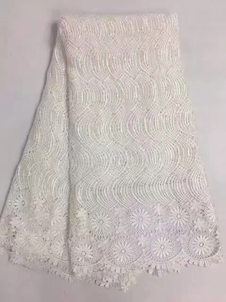 

2017 Latest design African Lace High Quality African Tulle Lace fabric For Wedding.Golden Color Guipure Lace Fabric K-RA957