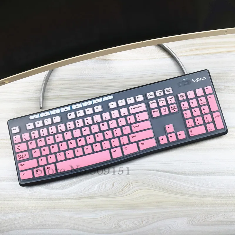 Gradient pink Водонепроницаемый силиконовый чехол для клавиатуры для logitech MK275 K275 MK200 K200 MK260 K260 MK270 K270 механический Настольный ПК - Цвет: Gradient pink