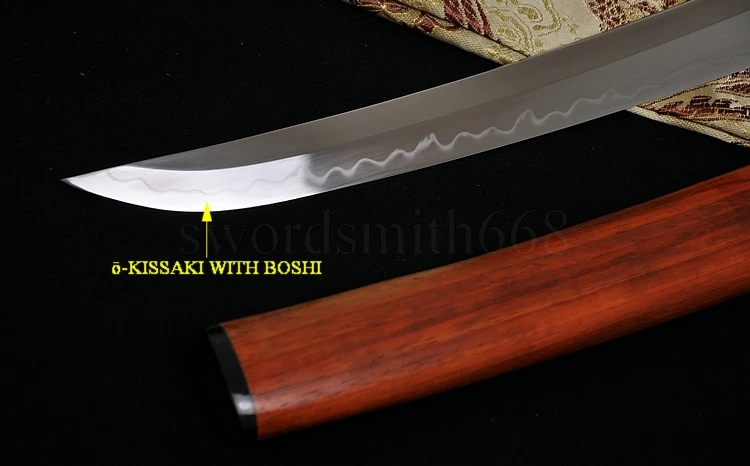 Твердый красный деревянный японский самурайский меч ширасая Танто полная Танг