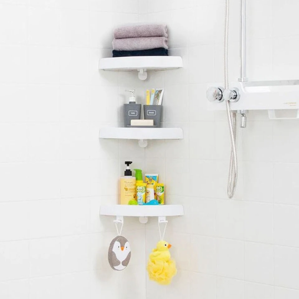 Дырокол бесплатно ванная комната Органайзер угловая полка настенный стеллаж для