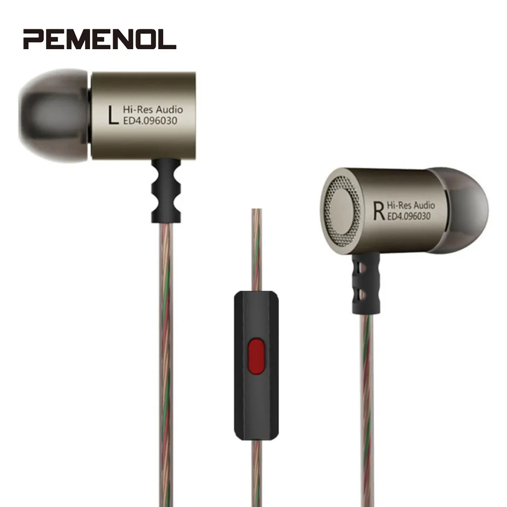 Оригинальные наушники KZ ED4 Hi-Fi стерео с микрофоном гарнитура 3 5 мм