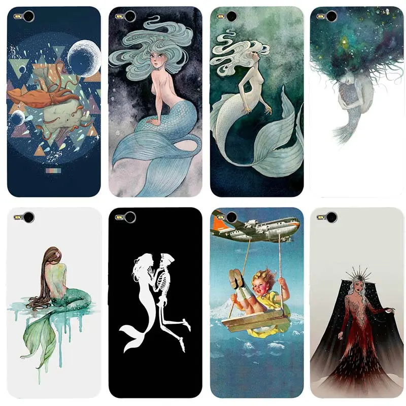Мягкие чехлы из ТПУ с изображением русалки в стиле ретро для HTC Desire 530 630 626 628 816 820 One