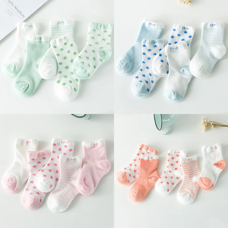 10 пар в упаковке новые летние носки для малышей модные сетчатые детские ZS VD25|kids
