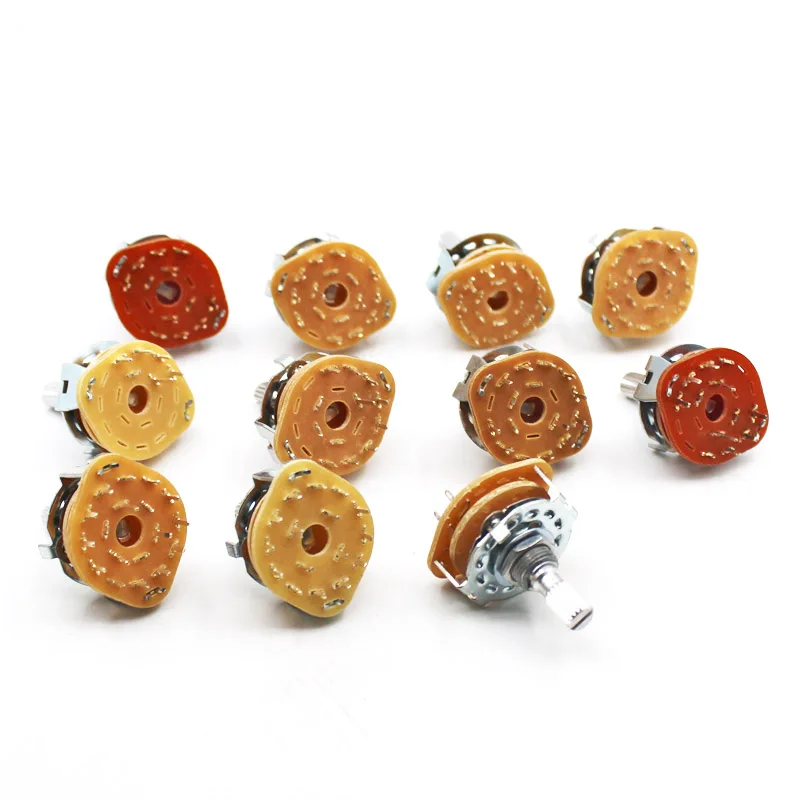 Переключатель диапазонов RS25, RS26, поворотный переключатель каналов, выбираемое положение 1P4T, 1P8T, 1P12T, 2P3T, 2P4T, 2P5T, 2P6T, 3P3T, 3P4T, 4P3T