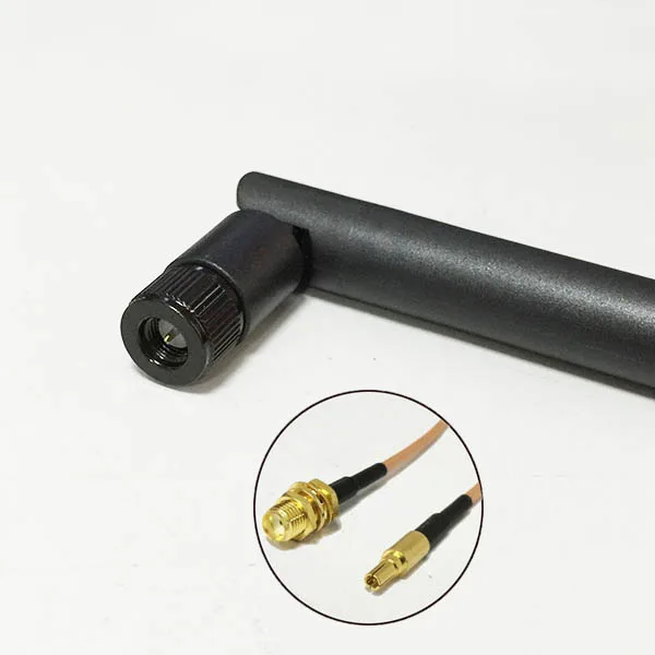 3G резиновая антенна 5dBi 850/900/1800/1900/2100 МГц SMA разъем + для CRC9 мужской RG316