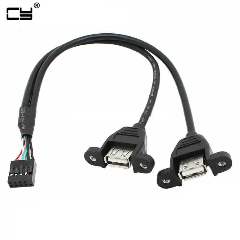 30 см Внутренняя Материнская плата 9pin шаг 2 54mm к двойному Порты и разъёмы USB 0