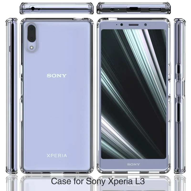 Для sony Xperia L3 чехол Кристальный Гибридный Бампер прозрачная твердая акриловая задняя крышка для sony Xperia L3 L 3 Защитные чехлы для телефонов Coque