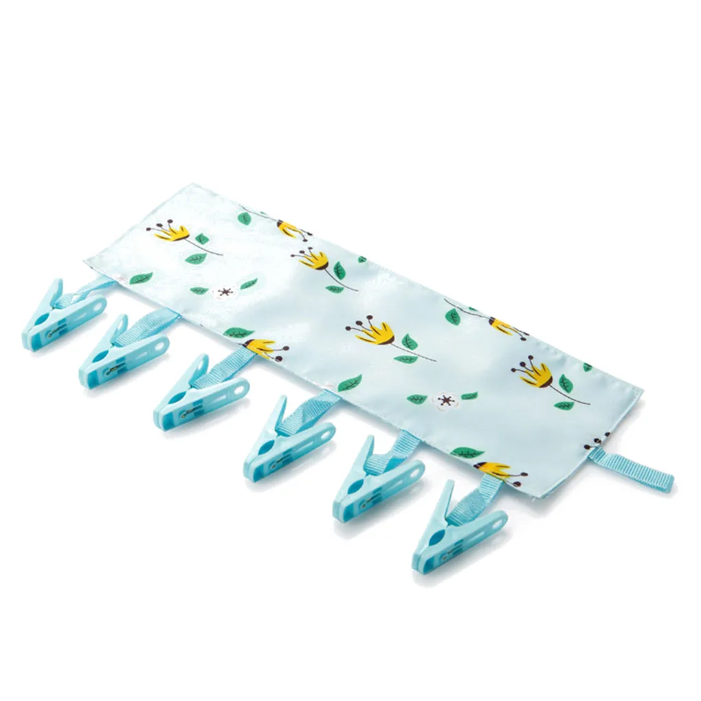 

PP Clips Polyester Cloth Rack Clothes Socks Shirts Travel Portable Folding Hanging Laundry Drying Hanger