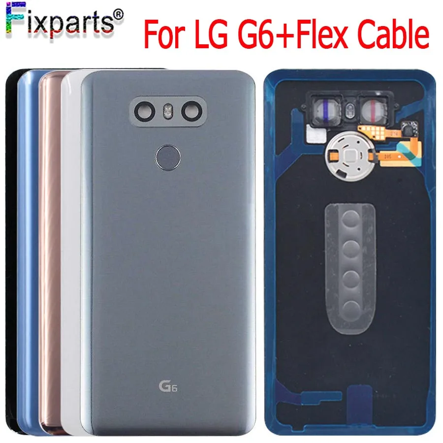 Новая задняя крышка для LG G6 крышка батареи корпус Стекло для H870 H871 H873 LS993+ кнопка отпечатков пальцев объектив камеры клейкая наклейка