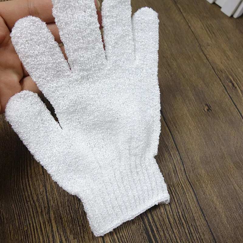 50pcs Hot Beige Nylon Body Cleaning Gants Douche Gant De Bain Exfoliante Cinq Doigts Serviette Accessoires Salle Bains | Дом и сад