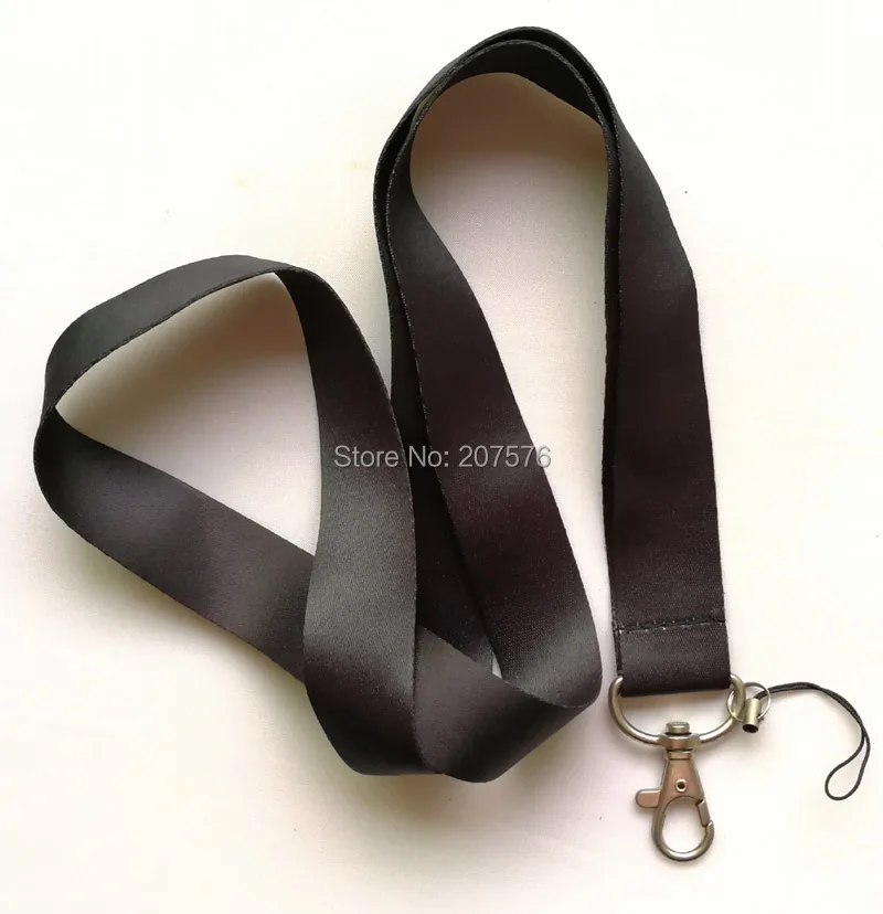 

Free Shipping 30pcs Black Blank plain Key Lanyard Phone Charm neck strap H-71