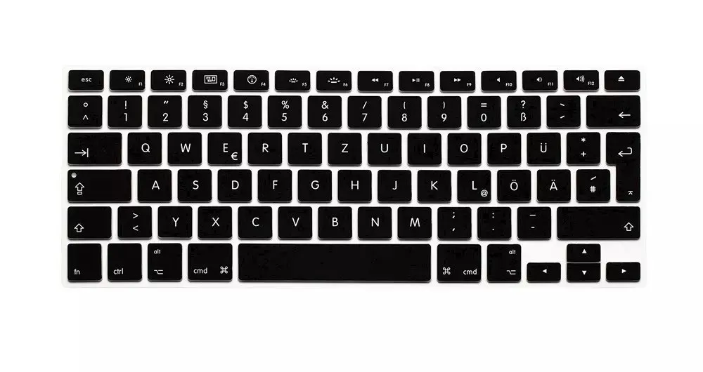 Защитный чехол для клавиатуры Macbook Air Pro Retina 13 15 17 дюймов с надписью в европейском