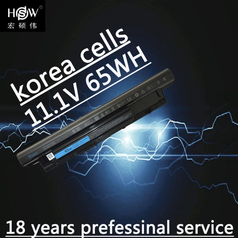 HSW аккумулятор 65WH для DELL XRDW2 YGMTN VR7HM W6XNM X29KD T1G4M V1YJ7 V8VNT MR90Y N121Y PVJ7J G019Y G35K4 bateria - купить по