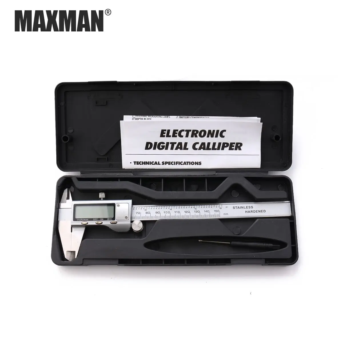 QJSKC-0-150 With Box MAXMAN нержавеющая сталь высокая точность электронный цифровой штангенциркуль линейка измерительные приборы измерения Trammel - Цвет: QJSKC-0-150 With Box