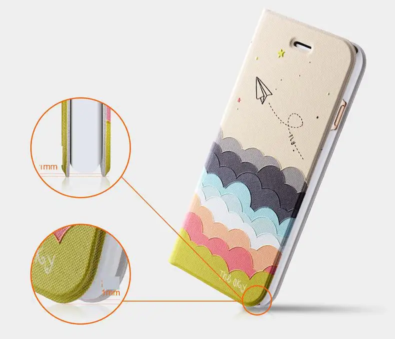 Дизайнер Чехол на айфон 6s Роскошный Цветочные Стильный Кожаный откидная Крышка