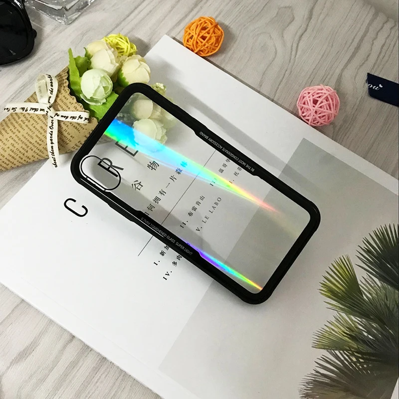 AmzBoon Aurora glass чехол для iphone 7 8 прозрачная задняя крышка из ТПУ X Plus ca |