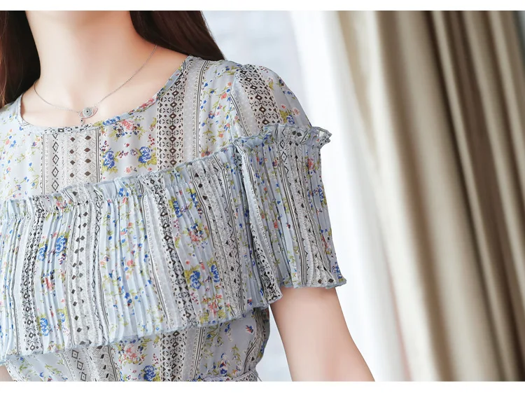 Летний винтажный Шифоновый Сарафан с цветочным рисунком, Boho, корейские элегантные женские платья средней длины, вечерние, сексуальные, повседневные, пляжные, Vestidos, большие размеры