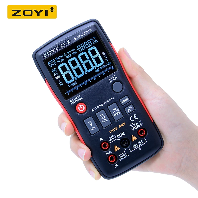 ZOYI ZT-X Digital Multimeter ac dc voltmeter true rms auto range multimeter with NCV DATA HOLD LCD backlight display