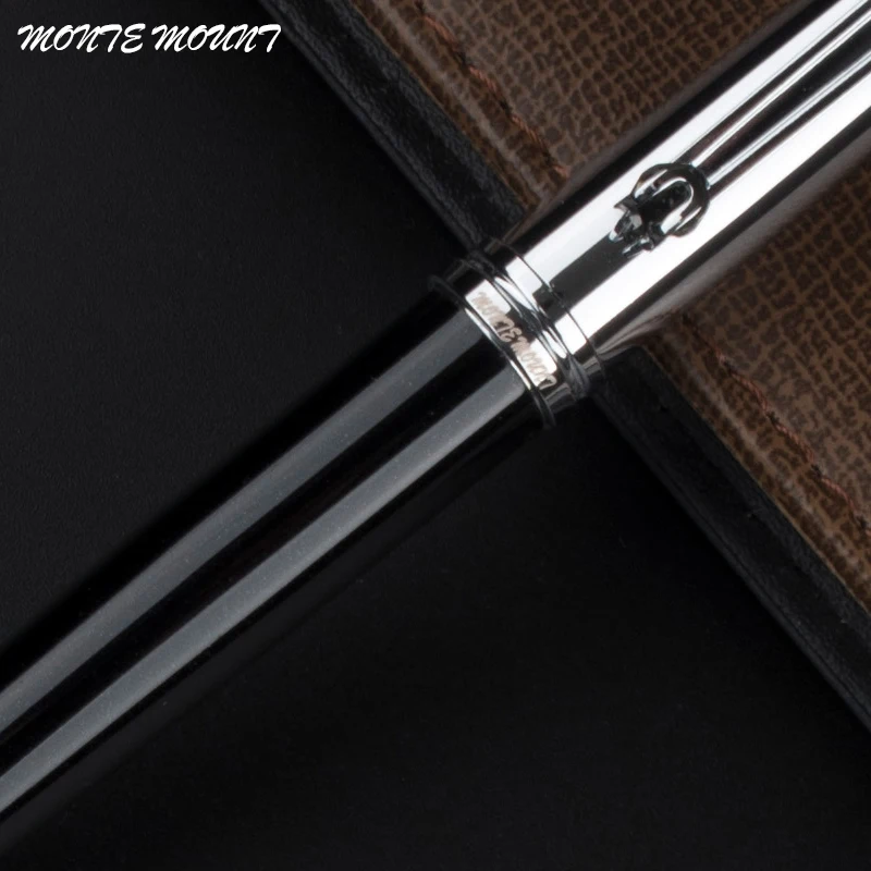 

classic Office Accessory Core Metal Ballpoint Pen Rotating Metal Old Oil Pen School Stationery Black Ink