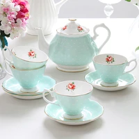 pastoral retro cup and saucer british afternoon teapot european style tea set ceramic coffee set
