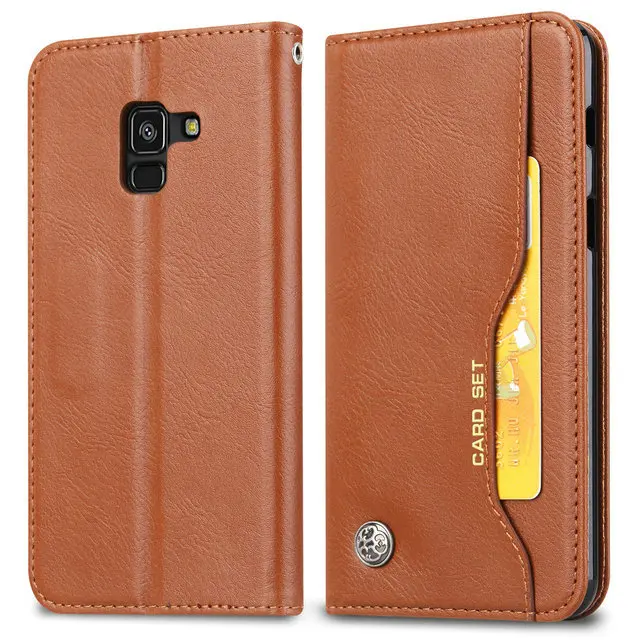6,0 ''телефона Etui для samsung Galaxy J8 Чехол Флип-Обложка samsung J8 чехол для кошелька слот для samsung J8 кожаный чехол