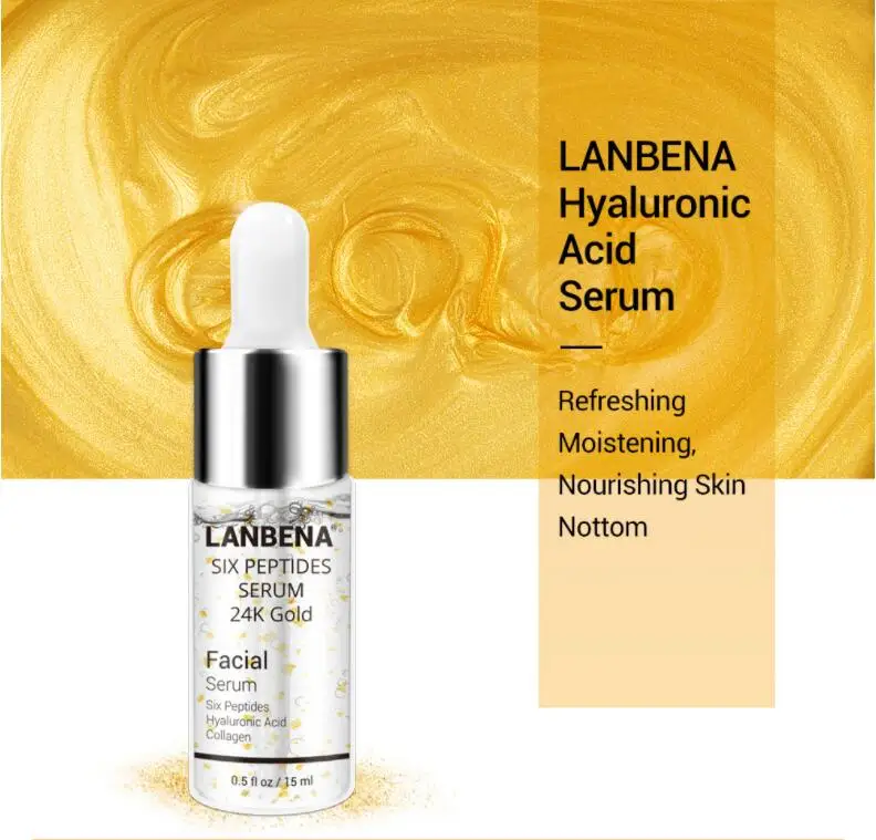 Крем для лица LANBENA 24K Gold с шестью фотоблестками средство против старения и морщин