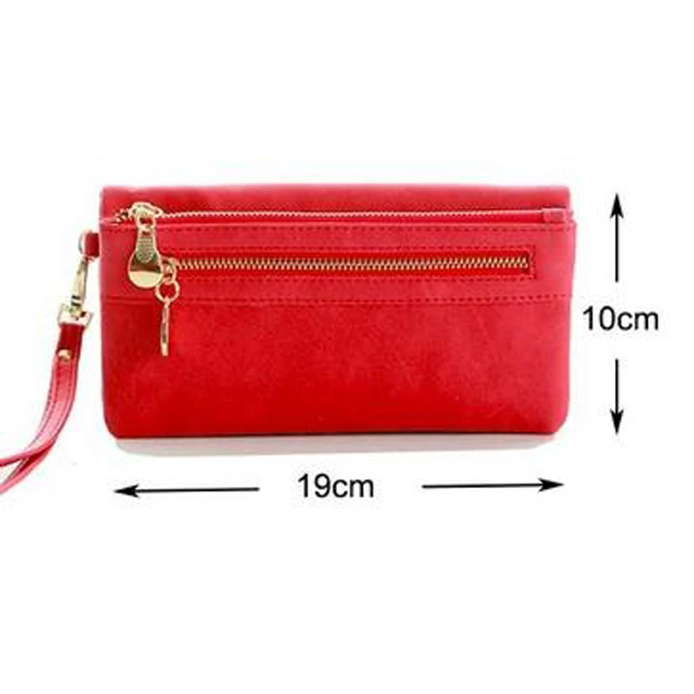 Новое поступление женский модный винтажный Длинный кошелек из матовой кожи с