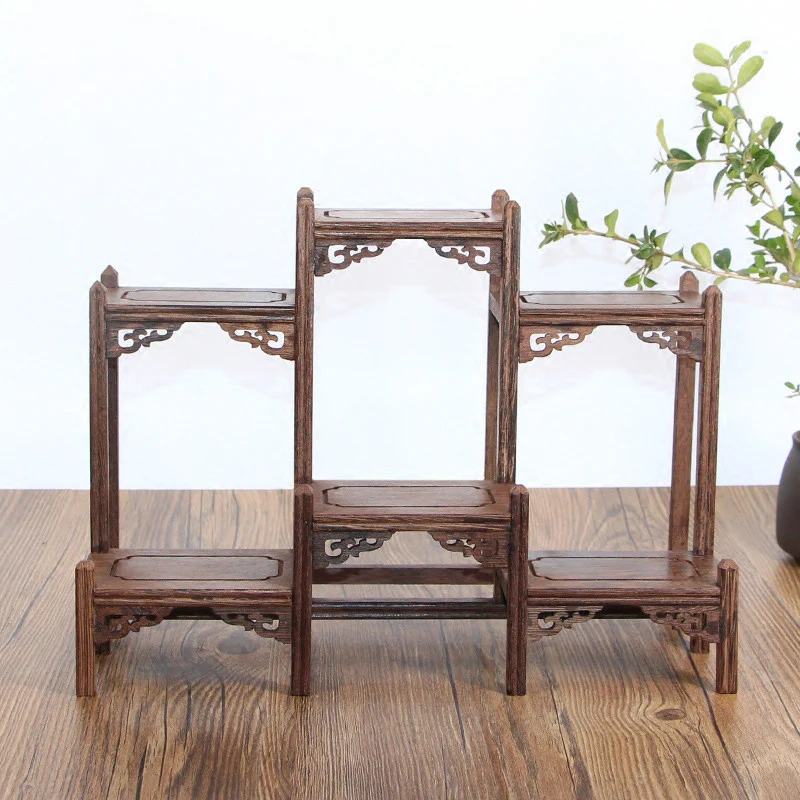 Богатый старинный деревянный шкаф для сокровищ полки демонстрации мебели в