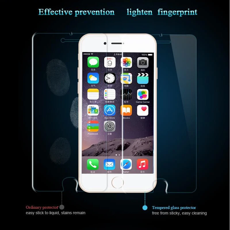 2.5D 9H защита экрана из закаленного стекла для iPhone 6 6S 7 8 Plus SE 4S 5 5C Закаленное стекло