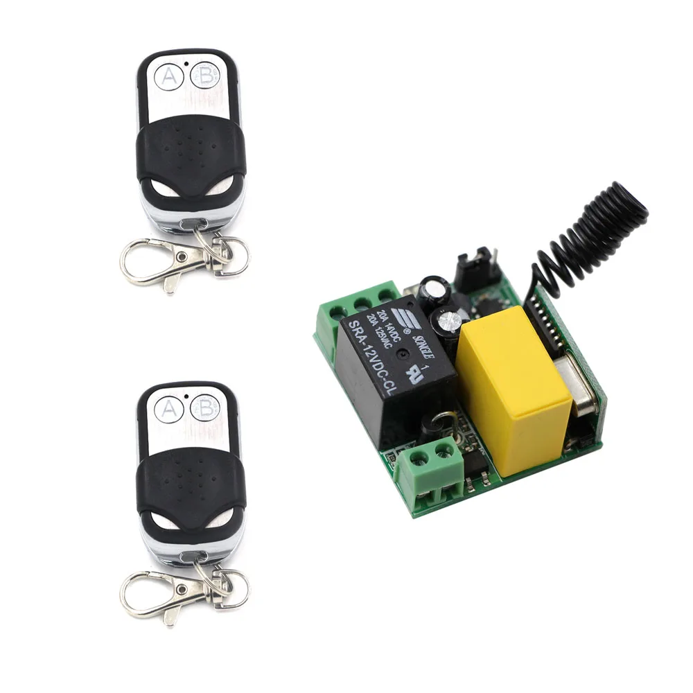 AC 220V 1CH Relay Wireless Remote Control Switch ON OFF Teleswitch For LED Lamp Light Curtain Door Gate 315/433 | Обустройство дома