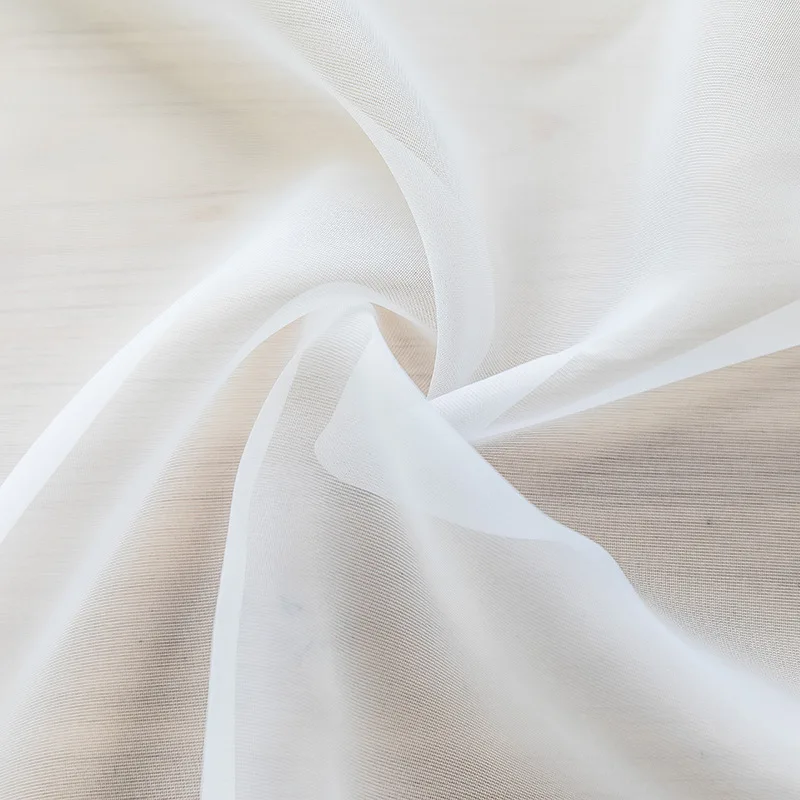 White Voile Рыбий город, одноцветные, из искусственного льна, 70%-80%, затемняющие шторы для гостиной, современные, для спальни, оконные шторы - Цвет: White Voile