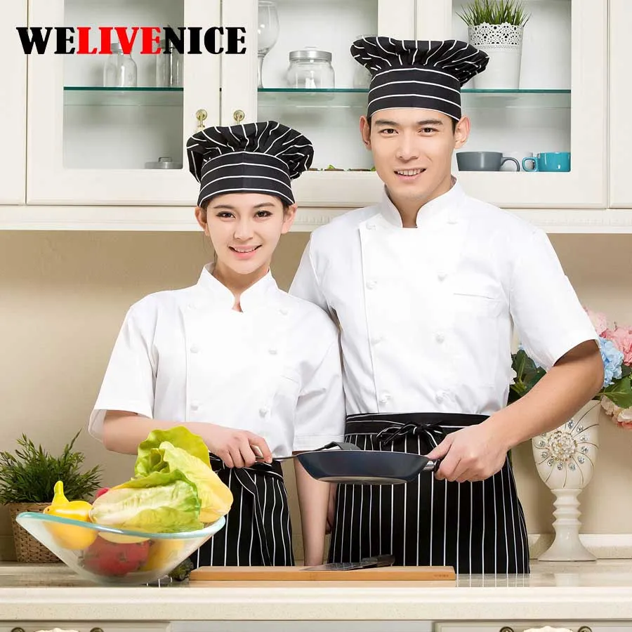 

New Summer Short-sleeved Chef Service Hotel working wear Restaurant work clothes Tooling uniform Chef Jackets #7314