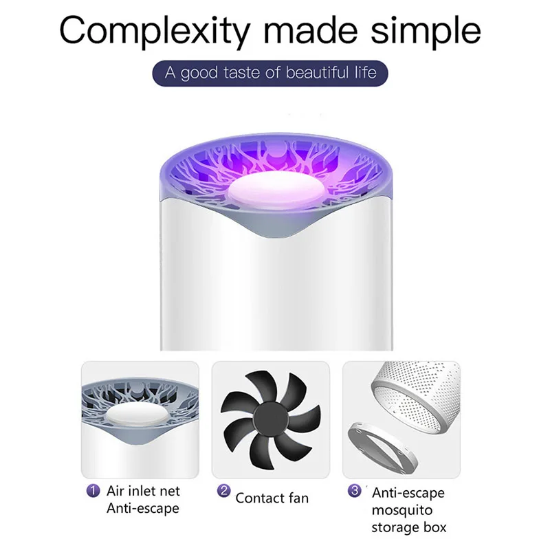 Hot New Electric Mosquito Killer Lamp USB LED Bug Zapper Anti Insect Trap Fly Home Pest Control | Дом и сад