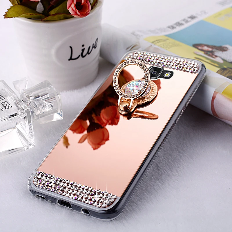 

Coque A3 A5 A7 Diamond Mirror Soft TPU Silicone Case for Funda Samsung Galaxy A3 A5 A7 2016 2017 A6 A8 Plus A7 A9 2018 S6 S7 S8