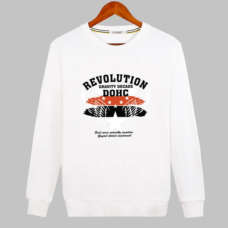 Для Мужчин's свитшот с принтом в виде надписи пуловер Хлопок вязаная рубашка