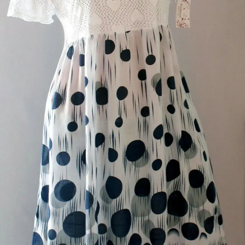 Женское платье большого размера лидер продаж лета 2019 кружевное ажурное с принтом