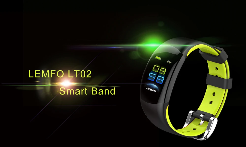 LEMFO LT02 умный Браслет цветной lcd фитнес-браслет монитор сердечного ритма IP68 Водонепроницаемый Шагомер Смарт-браслет для pk Miband 2 3