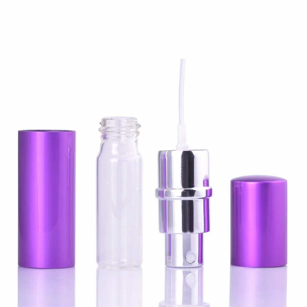 MUB-5ml/10 мл мини портативный дорожный алюминиевый многоразовый флакон для духов со спреем и пустыми косметическими контейнерами с распылителем