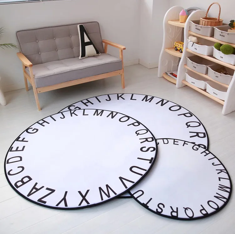White Black Mickey Rug Children Baby boy girl Crawling Game Mat Carpet Indoor Cartoon Soft Four Season children Mat blanket gift