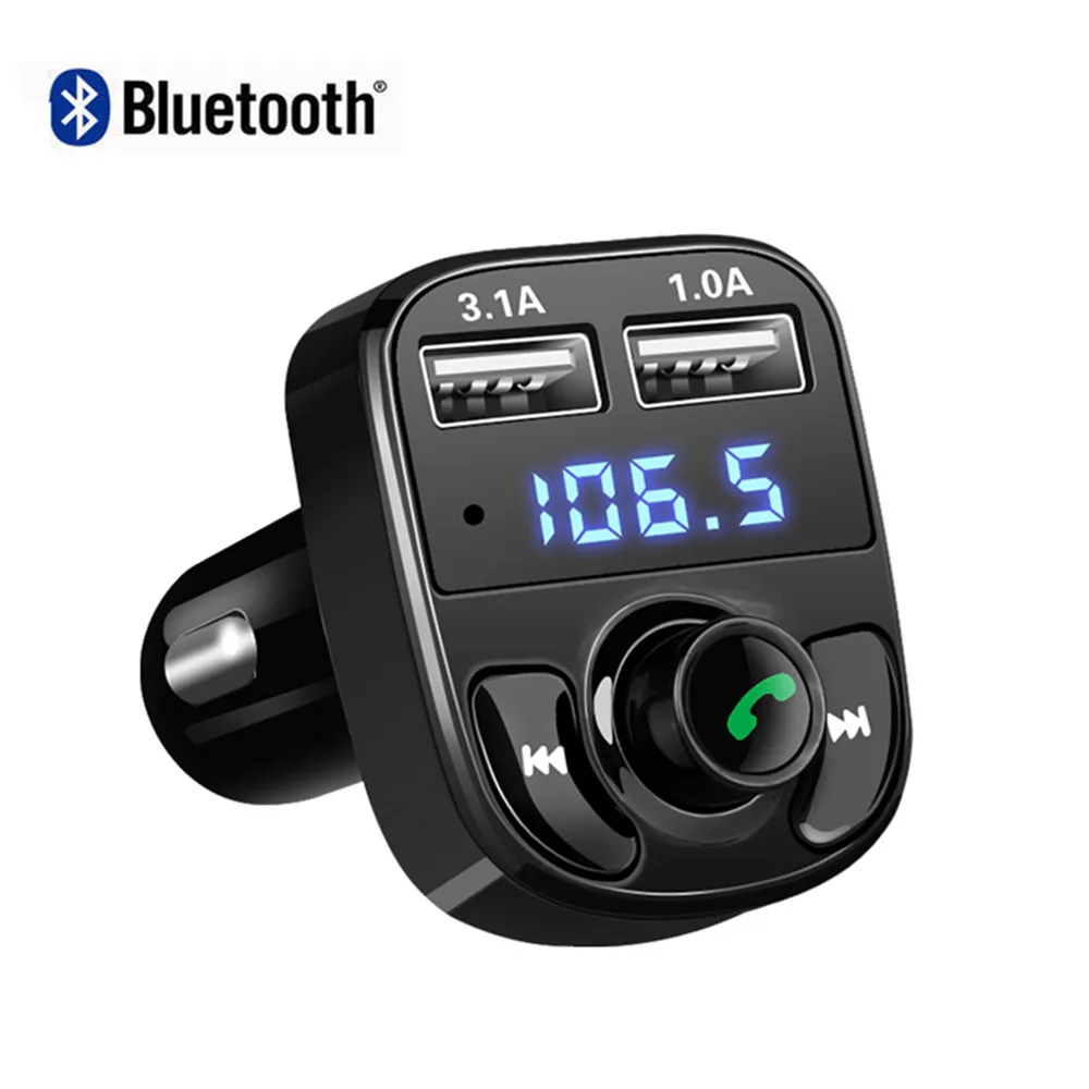 Bluetooth Handsfree Car Kit FM передатчик Aux модулятор Автомобильный аудио mp3 плеер с 3.1A