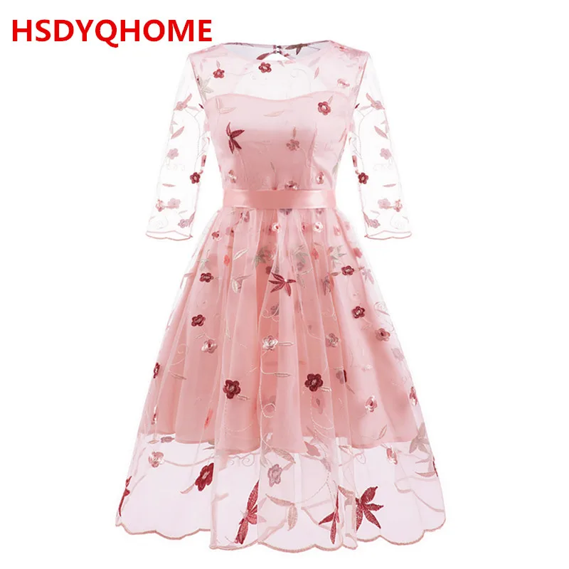 Женское короткое вечернее платье розовое ТРАПЕЦИЕВИДНОЕ для выпускного вечера