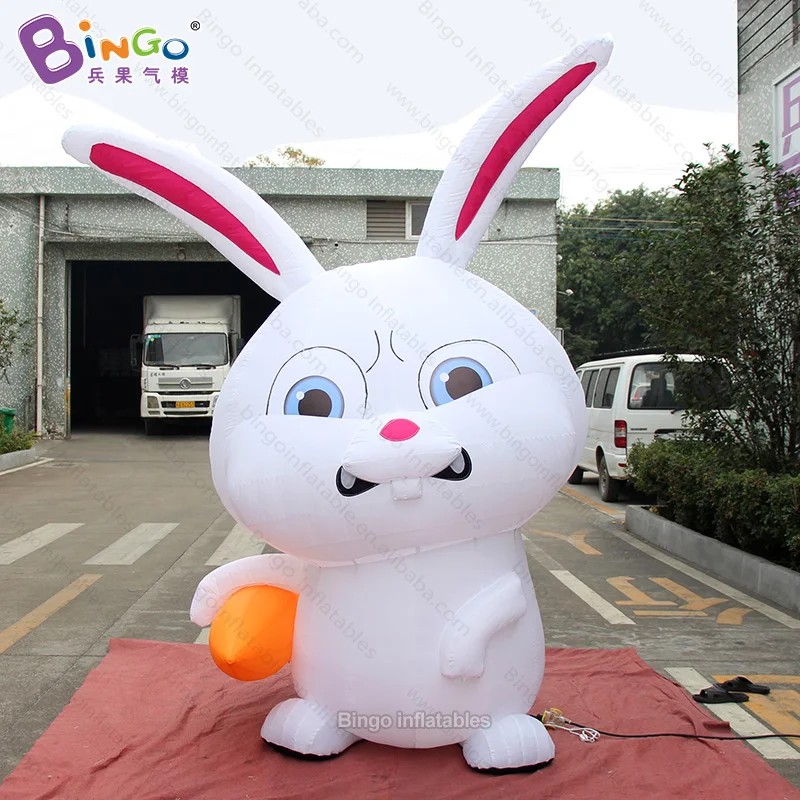 Personalized 10 feet big inflatable rabbit with carrot / 3m tall bunny balloon inflatable toys