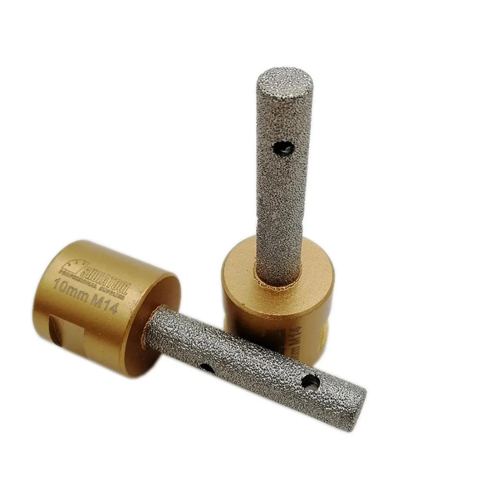 SHDIATOOL 2 шт. Dia10mm M14 нить вакумная Пайка для алмазного пальцевидное долото