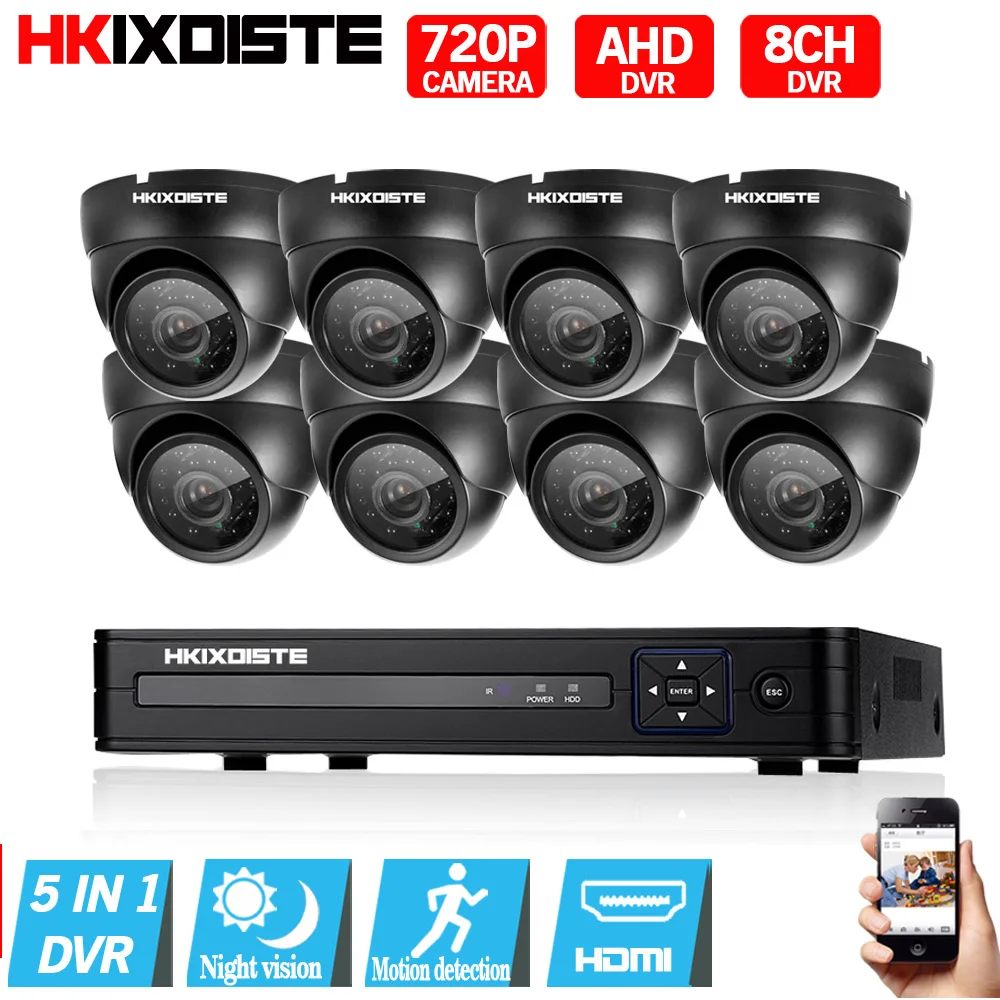 8CH 1080N HDMI CCTV DVR 2000TVL 720 P HD камера безопасности для помещений Системы без жесткого