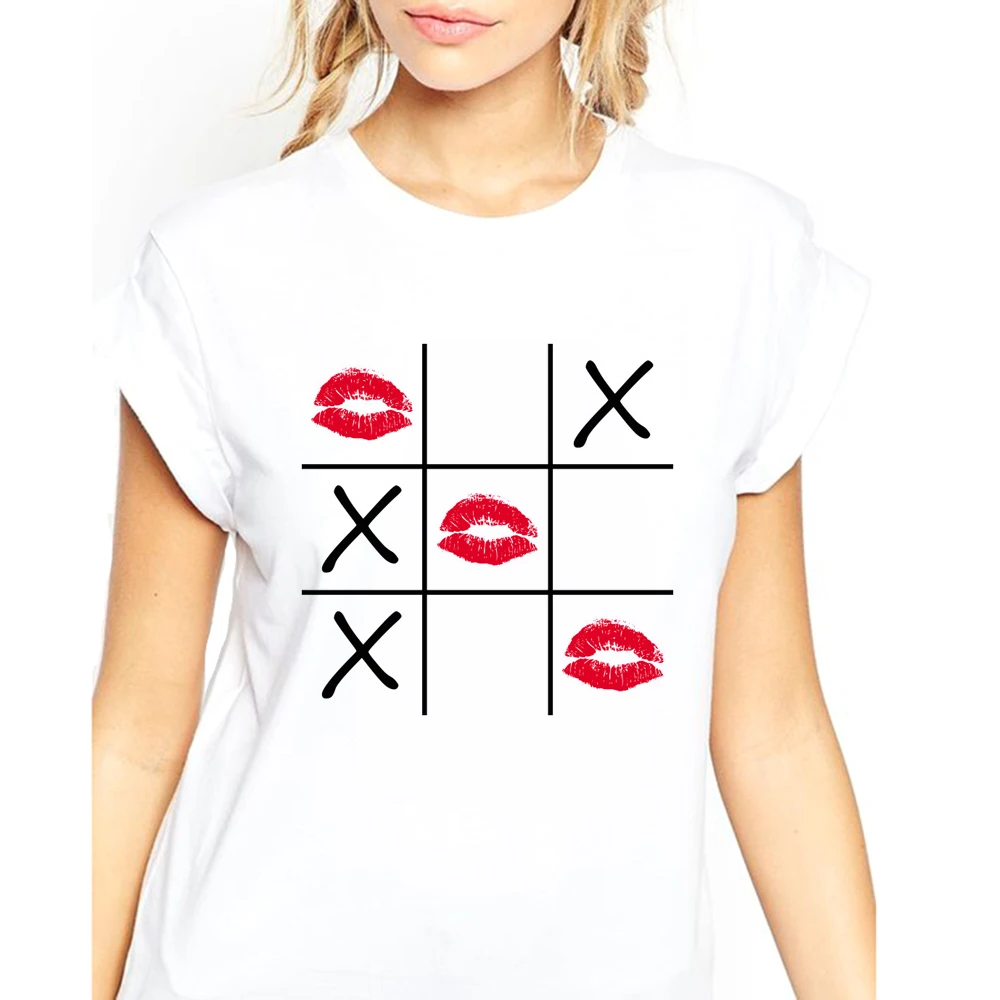 TEEHEART Eyes поцелуй губы губная помада Rouge Pretty art print футболка Топы хипстер Девичья с