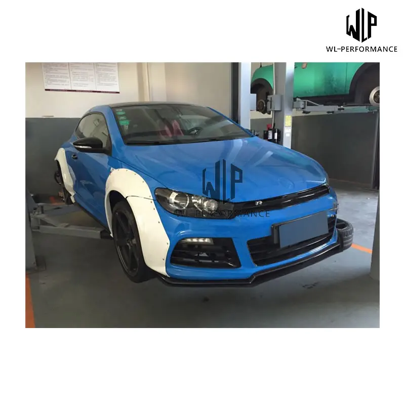 VW карбоновое волокно передний бампер для губ сплиттер автомобильный Стайлинг только для Volkswagen Scirocco R Karztec стиль автомобильный комплект кузова 2009
