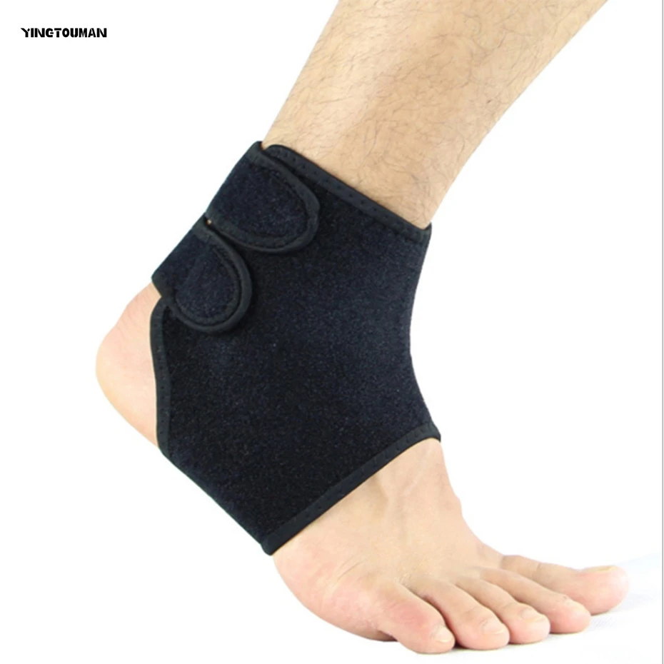 

YINGTOUMAN 2pcs/lot Black Ankle Protector Sports Ankle Support Elastic Ankle Brace Guard Foot Support Sports Gear Gym