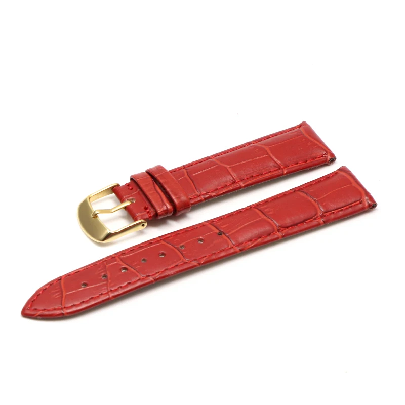 red G 12 14 16 18 19 20 21 22 24 мм ремешок из натуральной кожи роскошный ремешок для часов ремень наручные часы Дамский ремешок красный черный белый - Цвет ремешка: red G